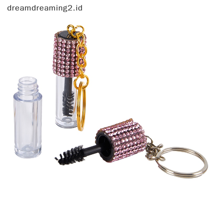 (drea) 1pcs Reusable Eyelash Extension Mini Maskara &amp; Lash Wand Brush Keyring//