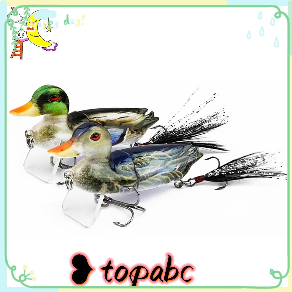 Umpan Pancing Lifelike Hot Top 3D Bebek Mengambang Topwater Bass Hook