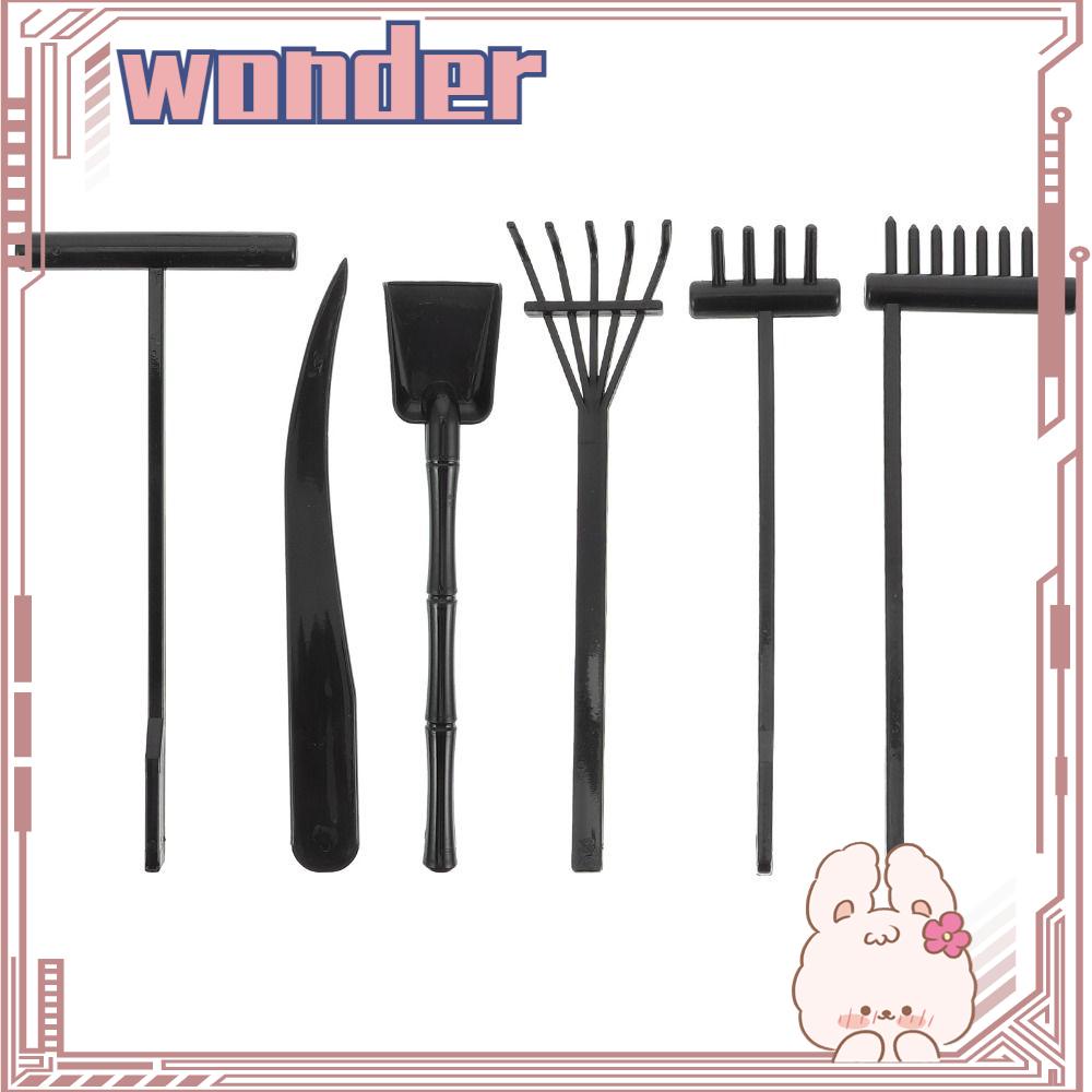 WONDER 6pcs /Set Sand Mini Tools Set DIY Kerajinan Kit Alat Meja Anak Pasir Meja Mainan Dorong Sandbox Mainan