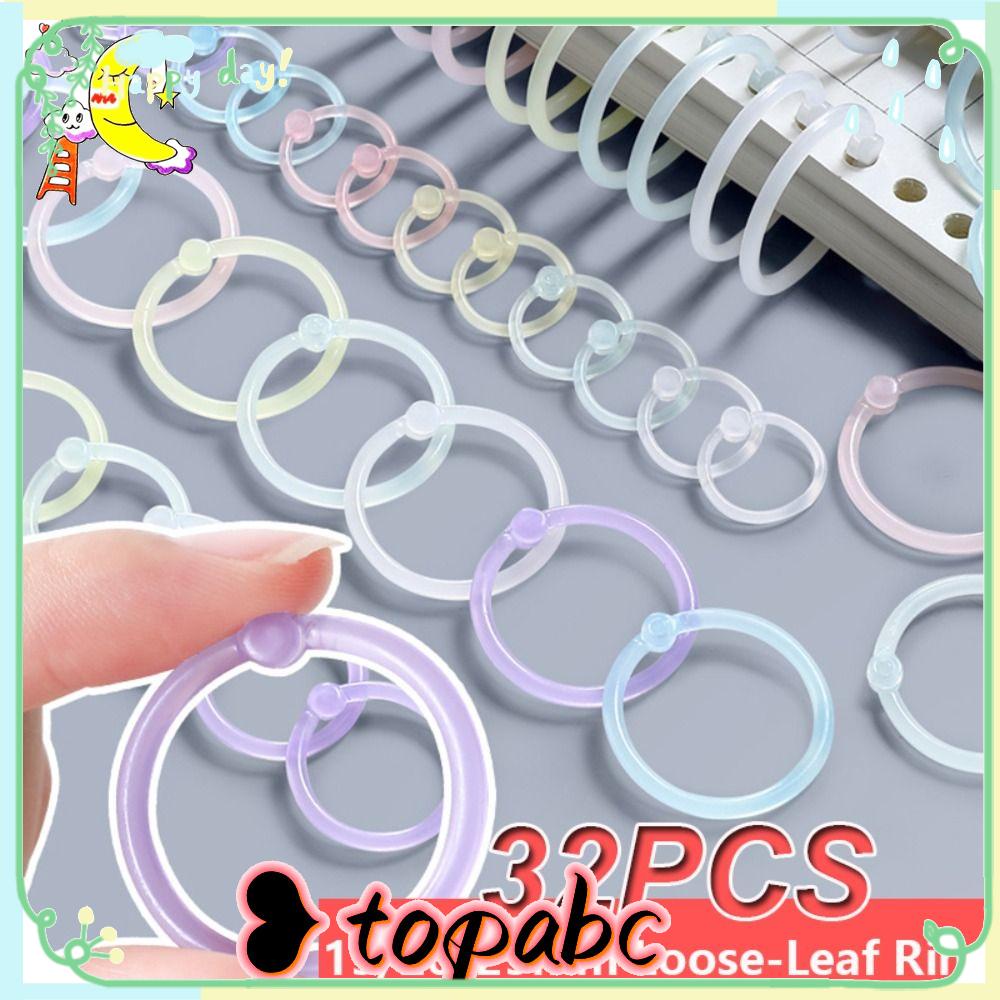 TOP 32pcs Ring Binder School&amp;Perlengkapan Pengikat Kantor Bukaan 15 /20 /25mm Cincin Lepas Multi Fungsi