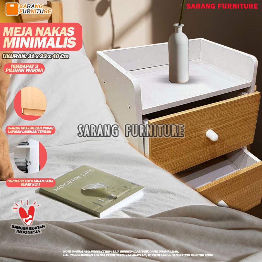 MEJA MINIMALIS NAKAS KINGDOM MEJA NAKAS 2 LACI MINI BEDSIDE TABLE MEJA KAMAR TIDUR MINIMALIS MEJA NAKAS PORTABLE MEJA NAKAS MINIMALIS