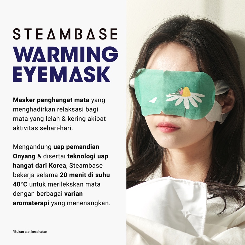 Steambase Warming Eyemask Rose Garden Lavender Blue Water Camomile Crown Grapefruit Tree Masker Mata