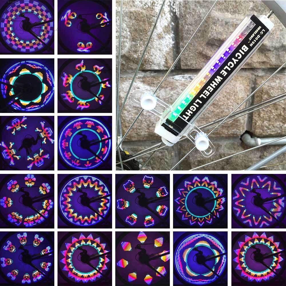 AUGUSTINA Bike Spoke Light Sepeda Gunung Waterproof Outdoor RGB Cycling Wheel Lamp
