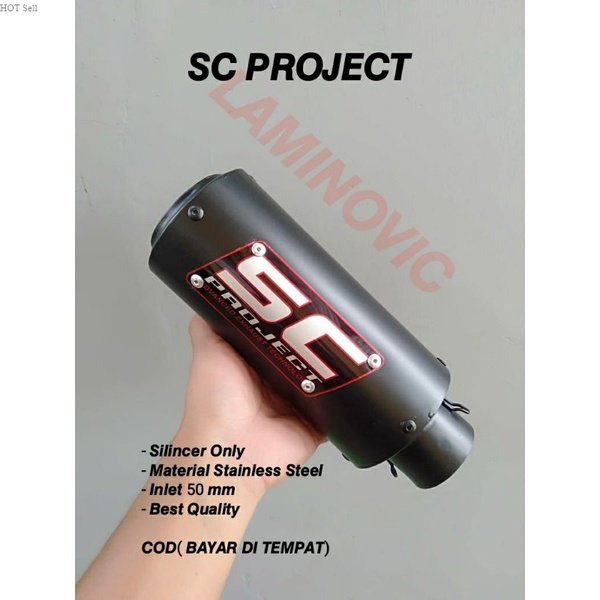 Silincer SC project black doff Silincer only Knalpot racing SC project terlaris
