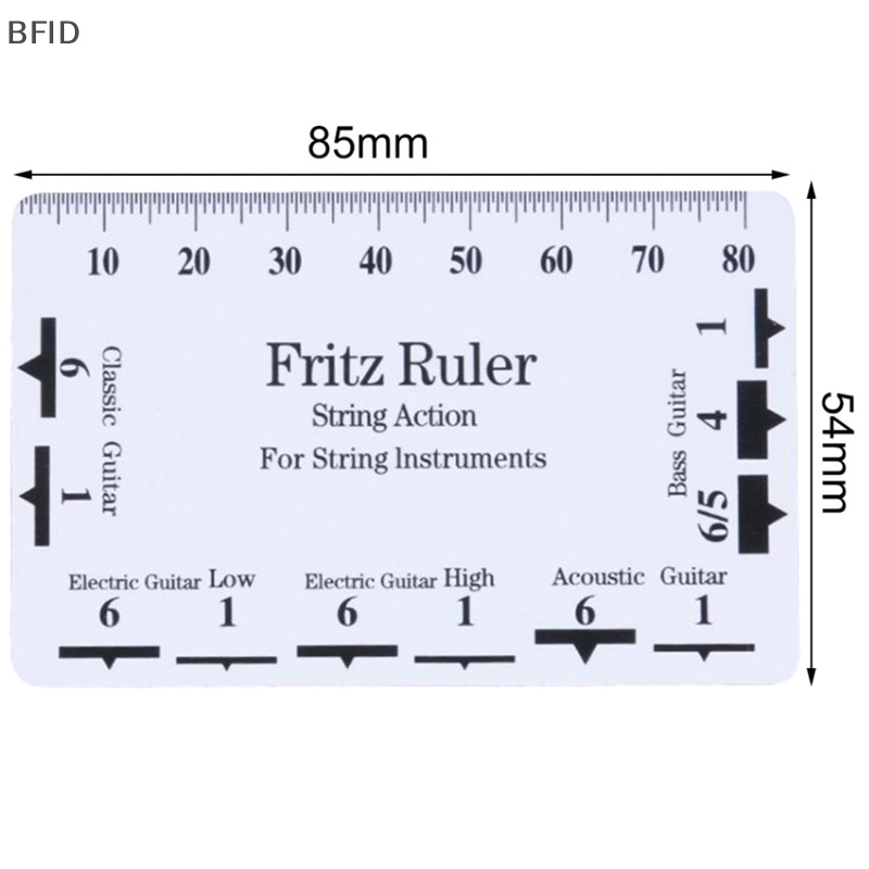 [BFID] Penggaris Leher Gitar Untuk Gitar Senar Akurat Action Ruler Portable PVC Gauge Guitar Neck Ruler [ID]