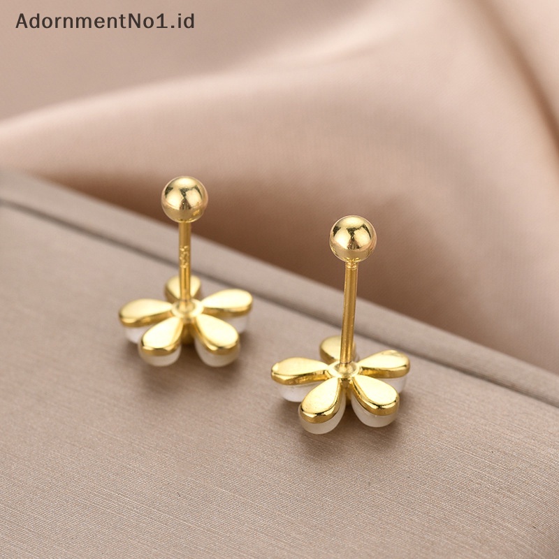 [AdornmentNo1] 1pasang Ins Opal bunga anting untuk wanita telinga tulang kuku Cartilage Earring Spiral Stud tubuh perhiasan hadiah