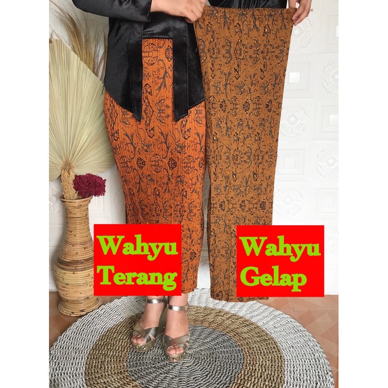 Rok Plisket dan Kemeja motif Wahyu Temurun Klasik / sarimbit / couple