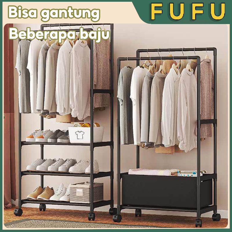 TOKO KANCIL STAR - FUFU Stand hanger / gantungan baju / gawangan baju / gantungan pakaian / rak baju