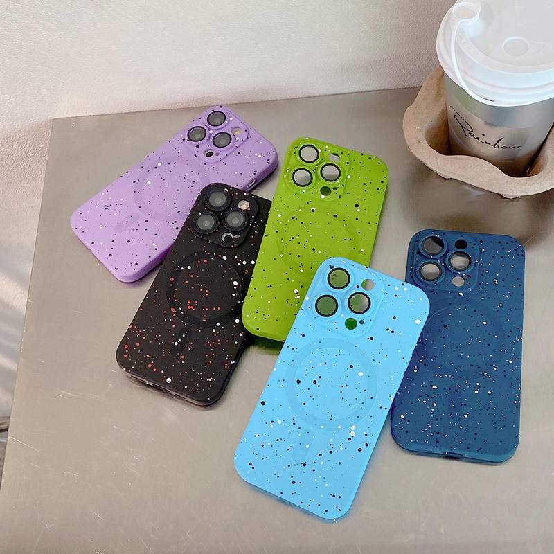 Casing Ponsel Pengisian Magnetik Untuk Samsung Galaxy S22 S23 Note20 Ultra S23 Note10 Plus Splashing Silikon Lembut Pelindung Lensa Cover Case Untuk Galaxy Z Flip3 4