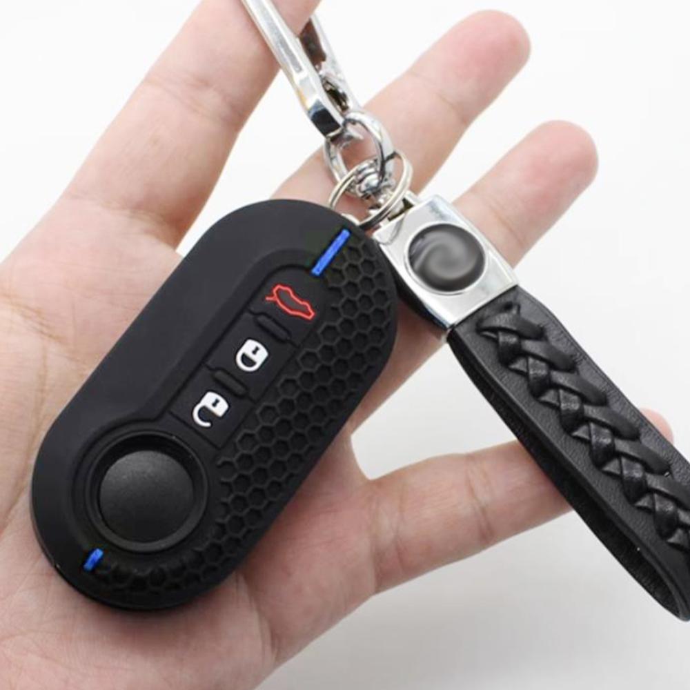 Openmall Silicone Key Cover Case Kunci Mobil Shell Remote Untuk Fiat Ducato 500panda 500L Lancia Musa D9L8