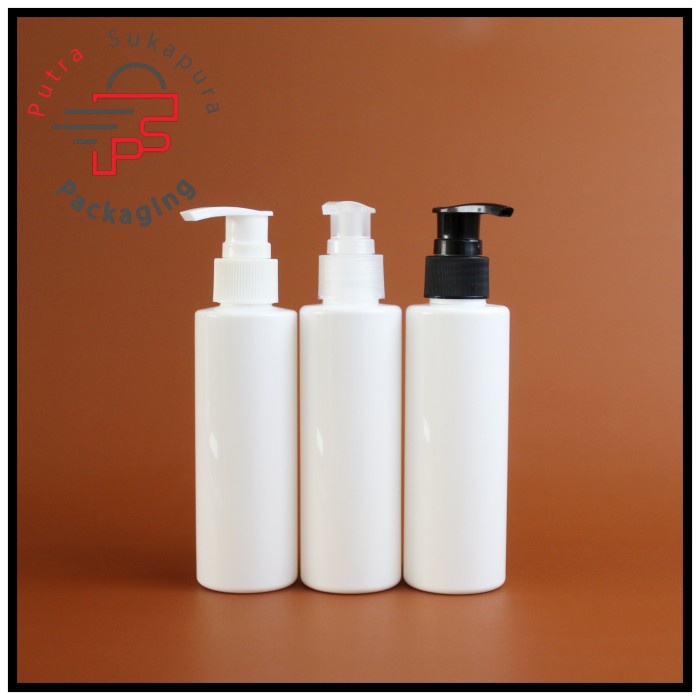 botol pump 150ml rf putih/botol pump lotion 150ml/pump neck 24