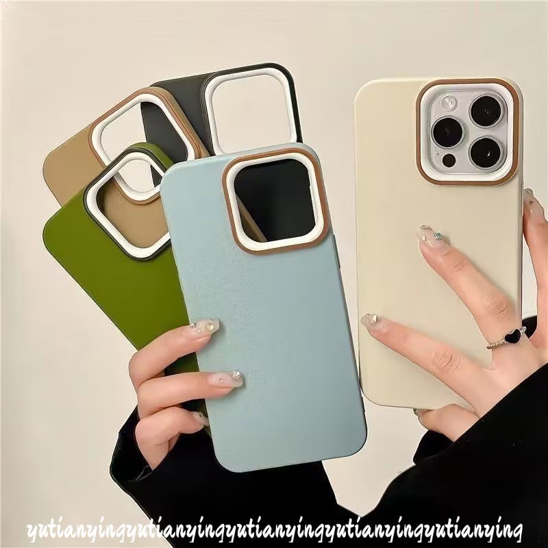 Camera Protective Solid Color Simple Case Compatible for IPhone 7 6S 8 6 Plus 11 14 12 13 Pro Max XR X XS MAX 7Plus 8Plus SE 2020 Luxury Thicken Candy Color Shockproof Cover