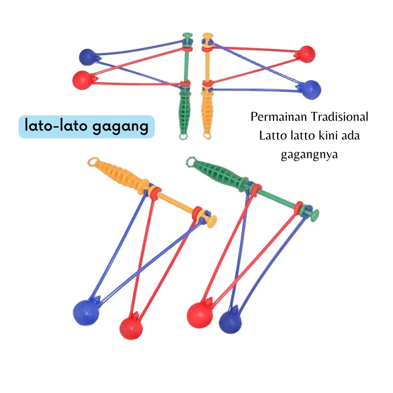 GOS -D401- LatoLato GAGANG - Mainan Viral Lato Lato Gagang 20cm Tek Tek