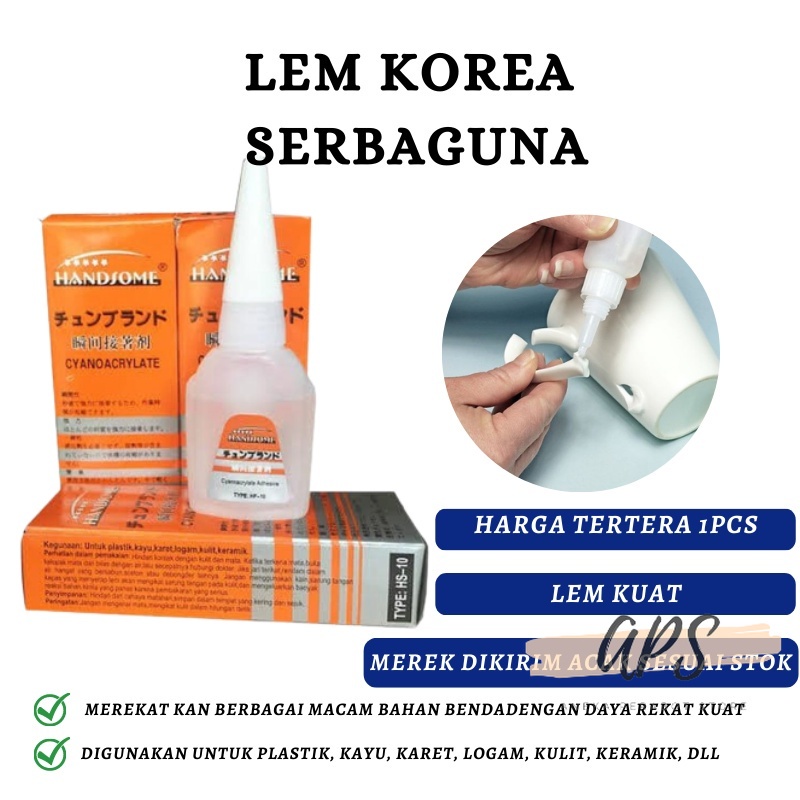 

APS - F212- Lem Korea - Lem Serbaguna - Lem Tetes Cair - Lem Korea Handsome