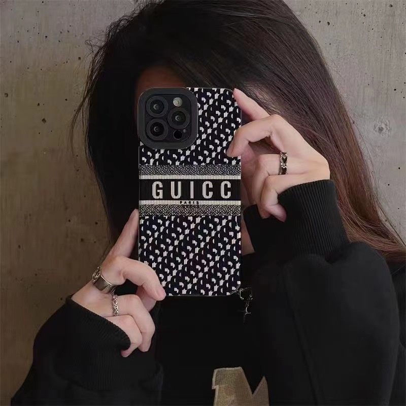 Leather Black Letter Soft Case for Samsung A21S A12 A50S A30S A20 A30 A32 A22S A52S A72 A10S A33 A53 A73 A13 A04S A23 A51 A71 A31 White Phone Case Women Girl