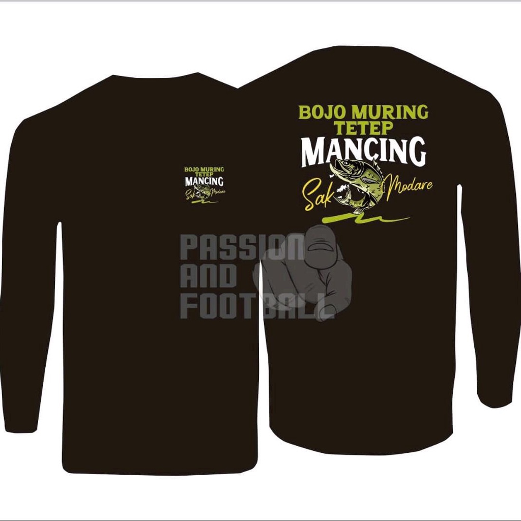 T-SHIRT BOJO MURING TETEP MANCING SAK MODARE LENGAN PANJANG