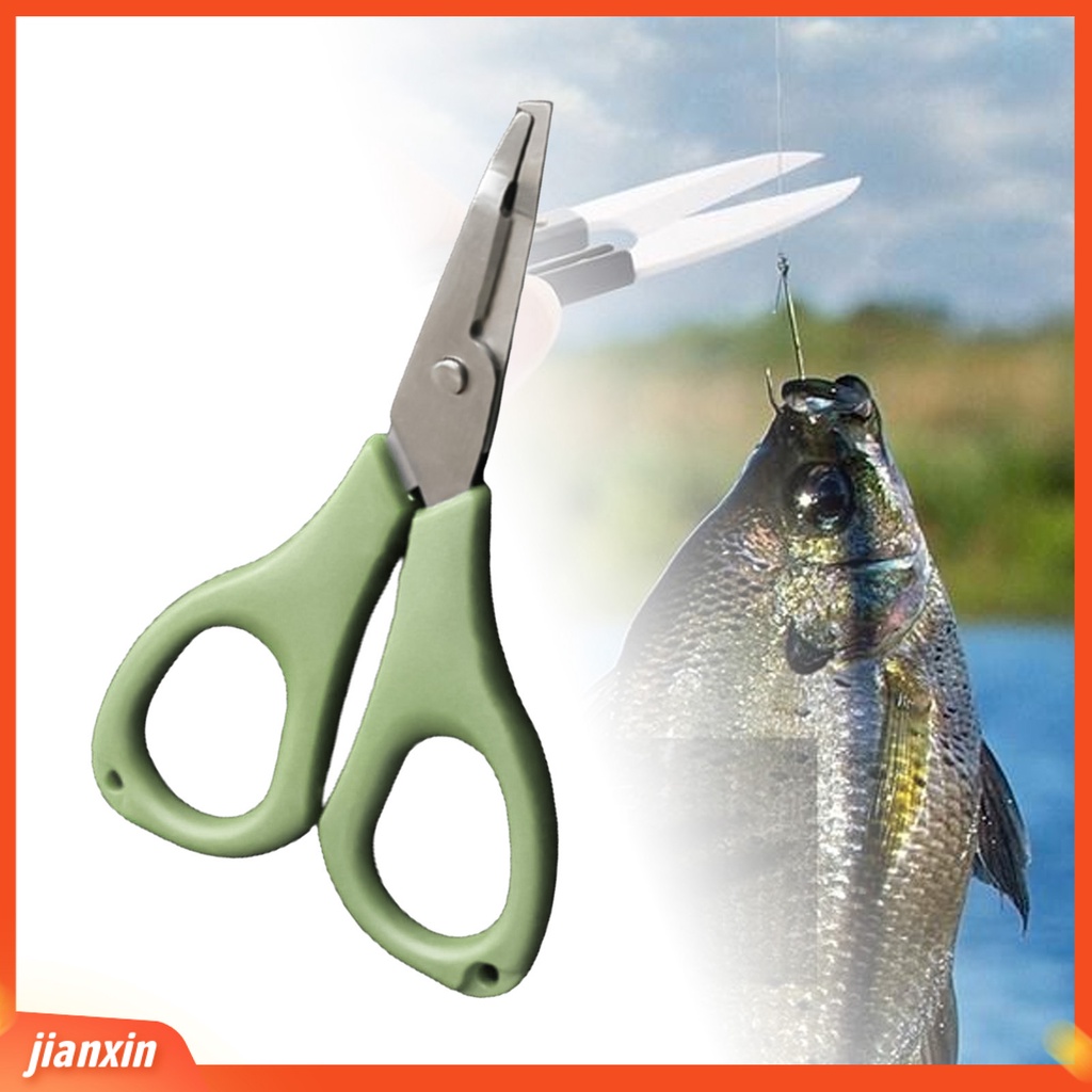 (In Stock) Alat Pancing Gunting Hook Tackle Pemotong Garis Bahan Stainless Steel Warna Hijau Untuk Outdoor