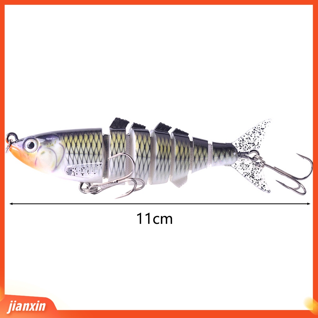 (In Stock) 11cm /25.5g Umpan Pancing Simulasi Tinggi Kait Tajam 3D Mata Tenggelam Umpan Banyak Segmen Wobbler Swimbait Untuk Outdoor