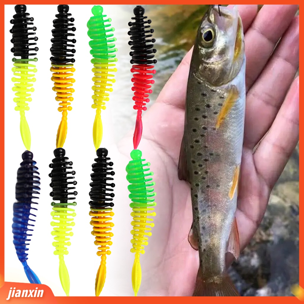 (In Stock) 8Pcs/Set 5.5cm /1.3g Umpan Pancing Simulasi Warna Terang Fleksibel Hidup Reusable Fish Attraction Universal Lembut PVC Trout Memancing Buatan Cacing Swimbait Alat Pancing