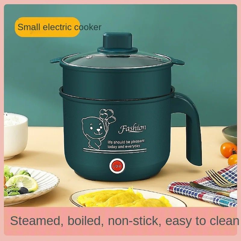 Kompor listrik multifungsi portabel panci masak berlapis keramik stainless steel panci masak mini hot pot listrik
