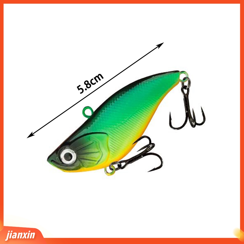 (In Stock) 5.8cm /14g Tajam Kait 3D Mata Simulasi Warna Terang Umpan Pancing Buatan VIB Umpan Bass Memancing Lure Fishing Gear