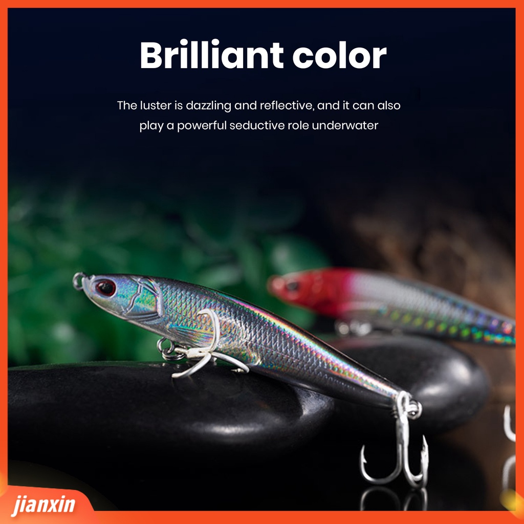 (In Stock) 7.5cm /9g Umpan Bionik Simulasi Menggoda Kait Treble Realistis Angling Tenggelam Pensil Mikro-object Umpan Memancing Luar Ruangan