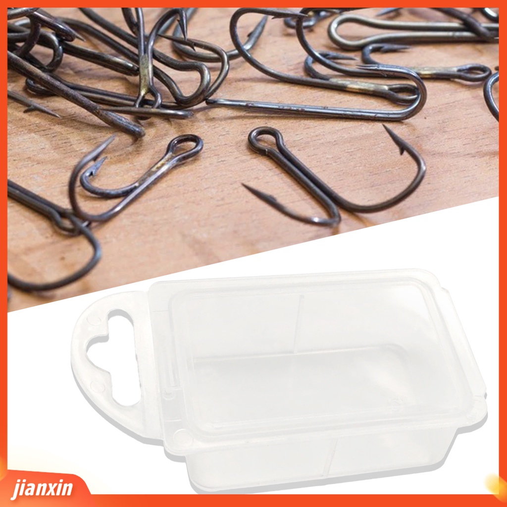 (In Stock) 10Pcs /Set Kotak Umpan Pancing Transparan Dengan Penutup Ringan Tahan Air Compact Square Fishing Storage Box Untuk Outdoor