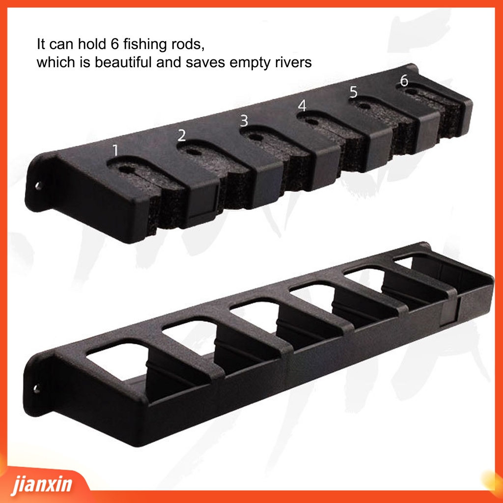 (In Stock) Bracket Joran Pancing Hemat Ruang Anti-slip Tahan Korosi Rak Penyimpanan Tiang Pancing Tempel Dinding Aksesoris Pancing