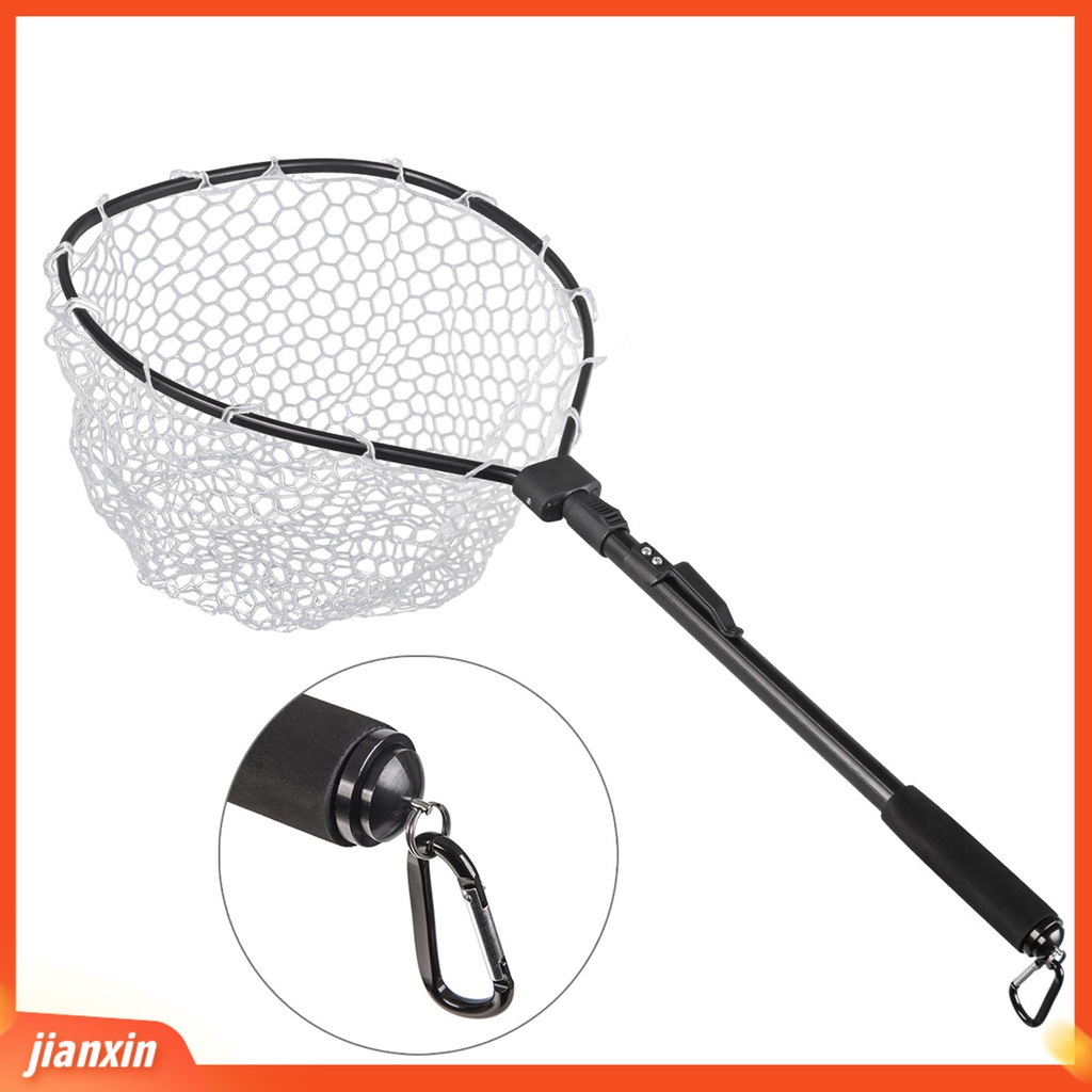 (In Stock) Jaring Ikan Bahan Aluminium Alloy Dapat Ditarik Dapat Dilipat Luar Ruangan Dengan Pegangan Anti slip