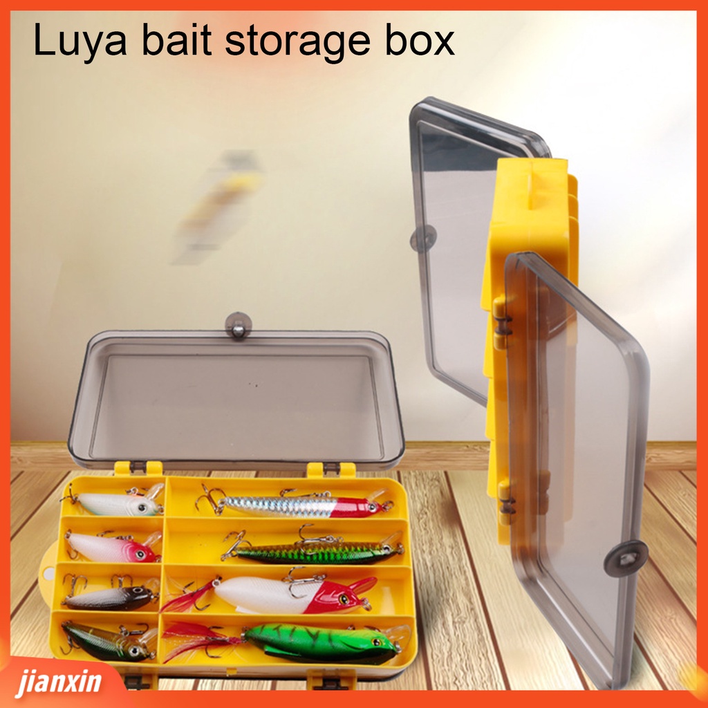 (In Stock) Dua Sisi Multi Kompartemen Fishing Tackle Box Umpan Lure Hook Tempat Penyimpanan