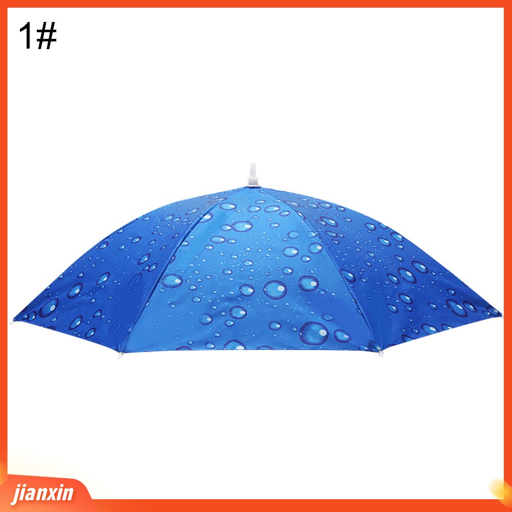 (In Stock) Topi Payung Hujan Matahari Anti UV Outdoor Memancing Travel Lipat Tahan Angin
