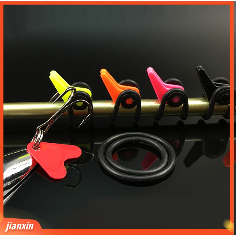 (In Stock) 10set Adjustable Joran Hook Keeper Karet Rings Lure Umpan Jig Holder