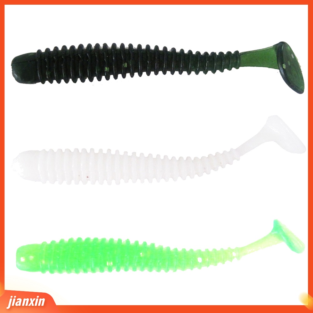 (In Stock) 10Pcs /Set Mini Memancing Buatan Lembut Hidup Umpan Wobbler Cacing Renang Umpan