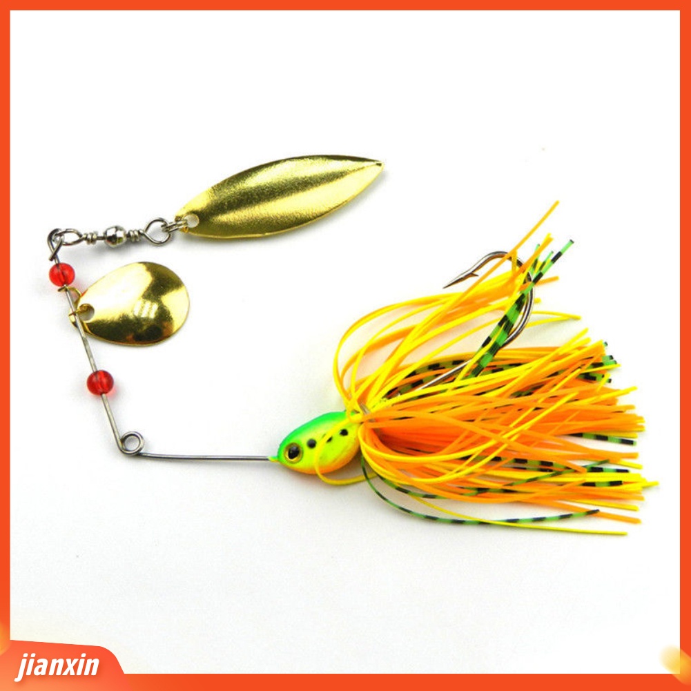 (In Stock) 5Pcs Jenggot Unik Logam Mengkilap Lembaran Umpan Pancing Bass Hooks Spinner Bait Tackle
