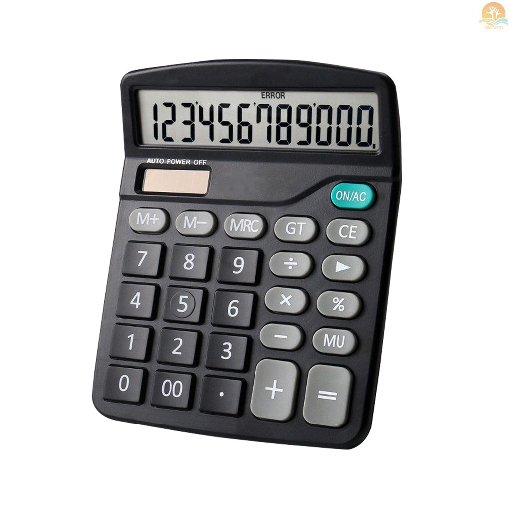 In Stock Desktop Calculator Kalkulator Fungsi Standar Dengan Layar LCD Besar 12 Digit Tenaga Surya &amp; Baterai Dual Power Untuk Usaha Kantor Basic Rumah