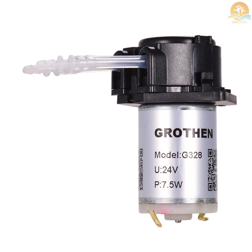 In Stock GROTHEN DC 24V Dosing Pump Pompa Peristaltik Pompa Cairan Air Mini Kepala Tabung Peristaltik Fungsi Self-Priming Untuk Akuarium Lab Kimia Analisa Dosing Additive, Pa Pipih
