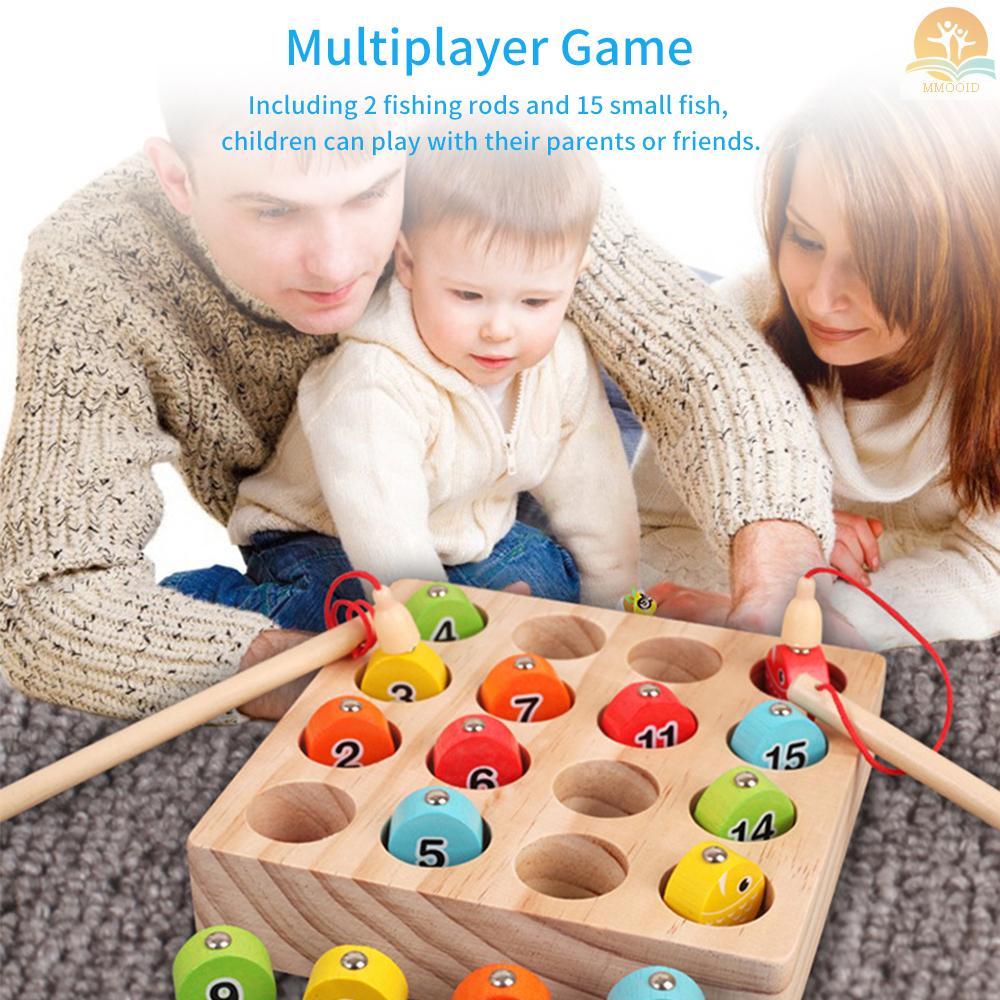 In Stock Wooden Magnetic Fishing Game Montessori Number Cognition Puzzle Sortiran Warna Edukasi Prasekolah Untuk Anak Laki-Laki &amp; Perempuan Usia 3th+