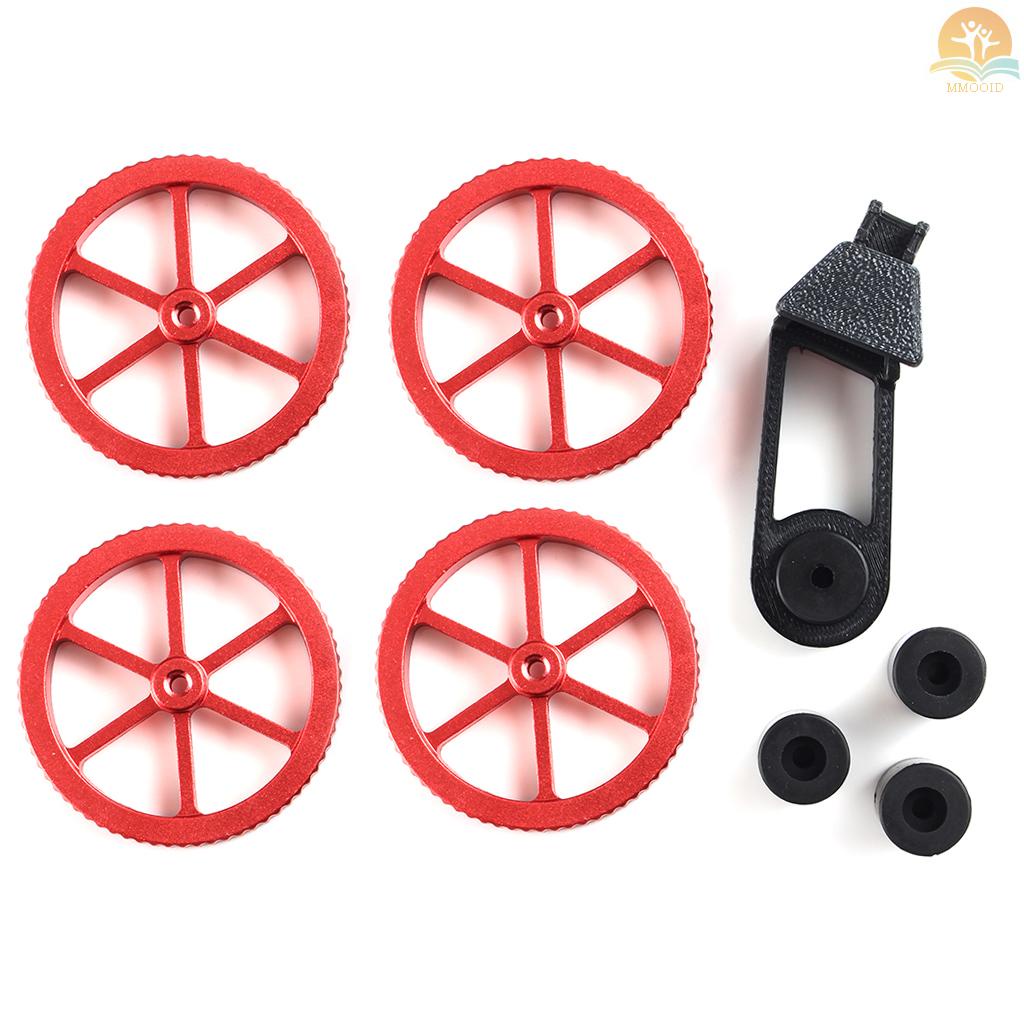 In Stock 3D Printer Parts 4pcs Upgrade Mur Perata Twist Tangan Aluminium Merah Dengan 4pcs Kit Kolom Silikon Kompatibel Dengan Creality Ender3 /3 Pro/Ender5/5 Plus/5 Pro/CR-10 /10S/10S