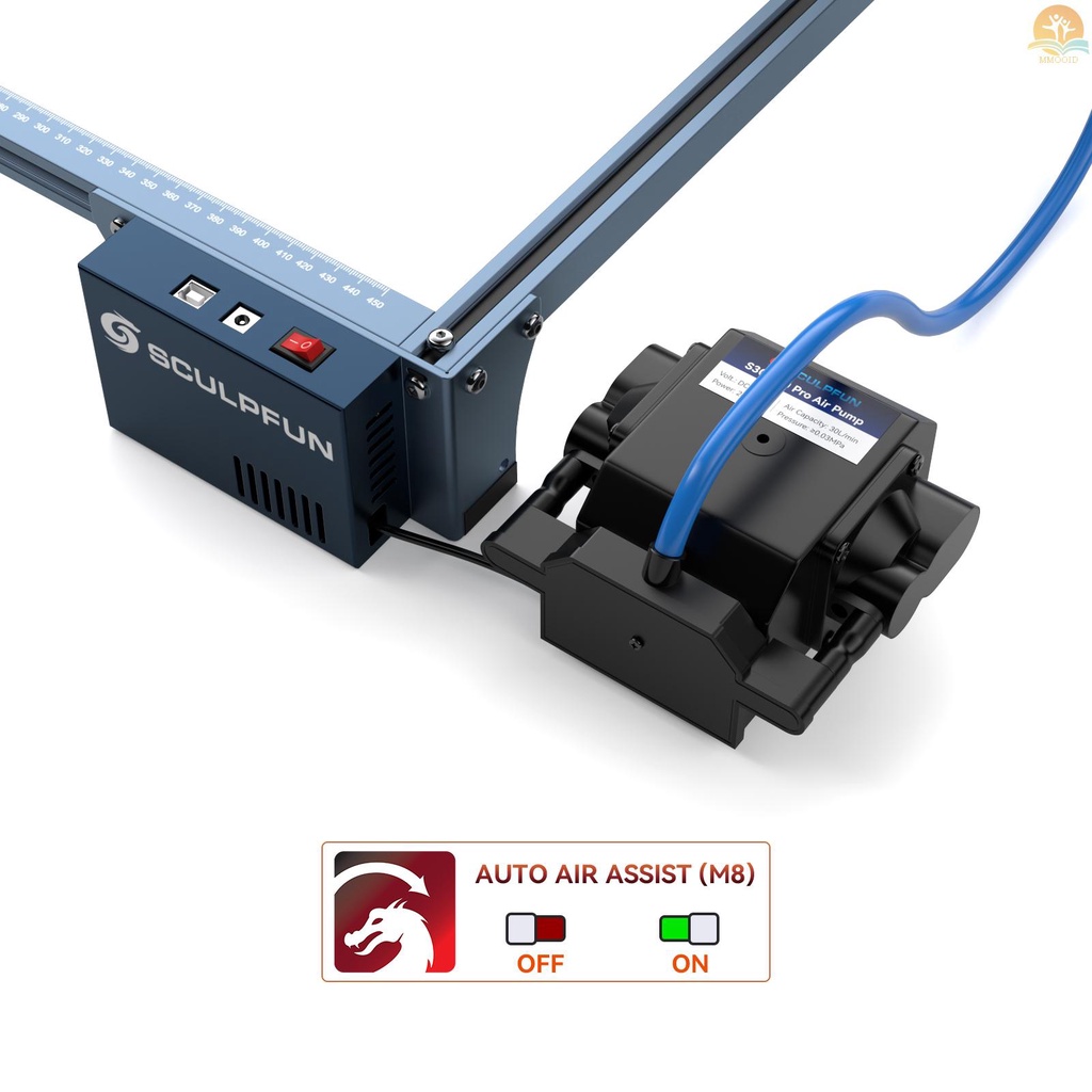 In Stock SCULPFUN Automatic Air Assist Kit Dengan Pompa Angin Otomatis 30min/Min Cocok Untuk Mesin Grafir Laser S9 /S10 Termasuk Mainboard Air Assist Otomatis 32bit Mudah Menginstal