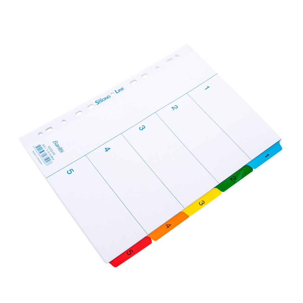 

[Artomas] Bantex Strongline Indexes A4 5 Pages #6235 00