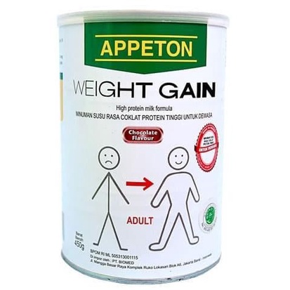 Appeton Weight Gain Apeton Susu Penambah Berat Badan Dewasa 450Gr Best - Vanila