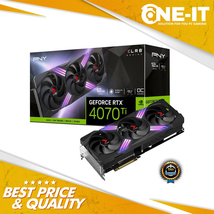 VGA PNY GeForce RTX 4070 Ti 12GB XLR8 VERTO 12G GDDR6X Triple Fan