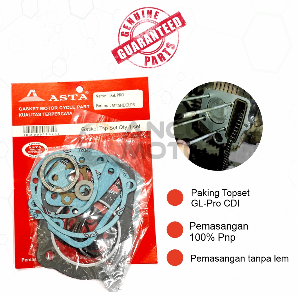 Paking Top Set GL Pro CDI  Packing Topset Gasket Blok Silinder Head Motor Honda