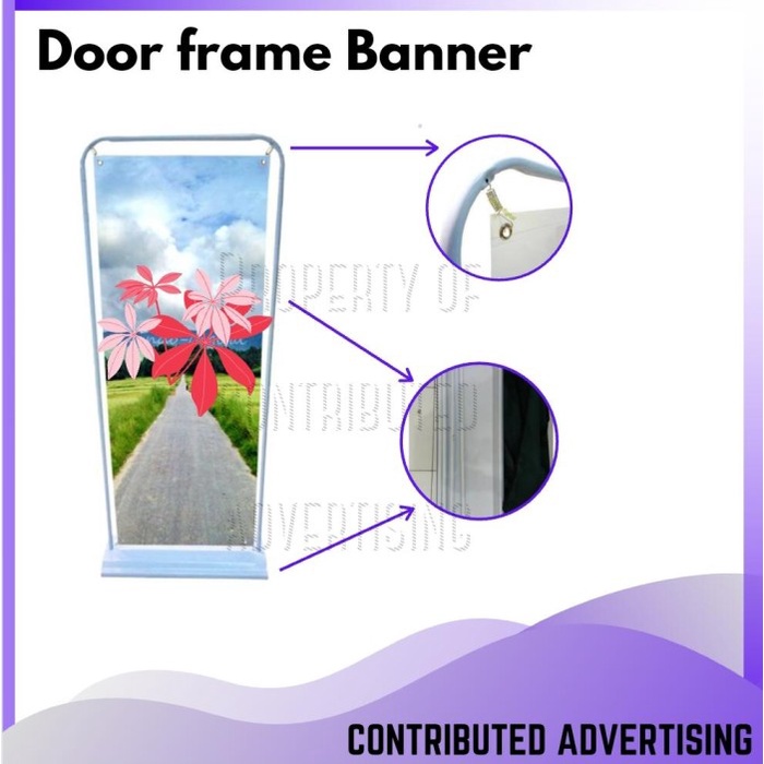 Door frame 60x160cm / Tiang si / Stand Banner / Stand Display - Rangka Besi, Rangka saja