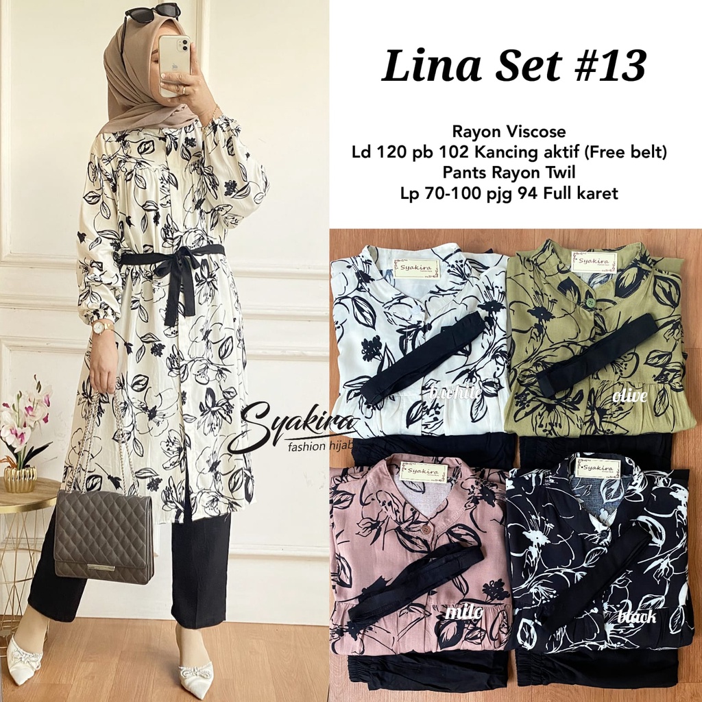 Setelan wanita Lina #13/ setelan wanita jumbo/ setelan wanita casual/ busana muslim wanita/baju kerj