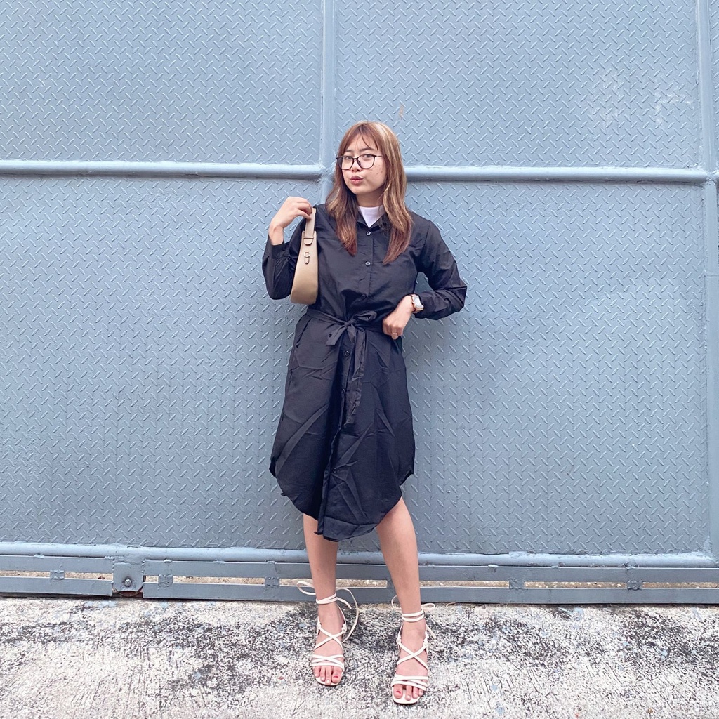 BHO - ZRX OOTD WANITA DRESS SARA / DRESS CASUAL ANASTASIA / Dress Wanita Kekinian Lengan Panjang Pol