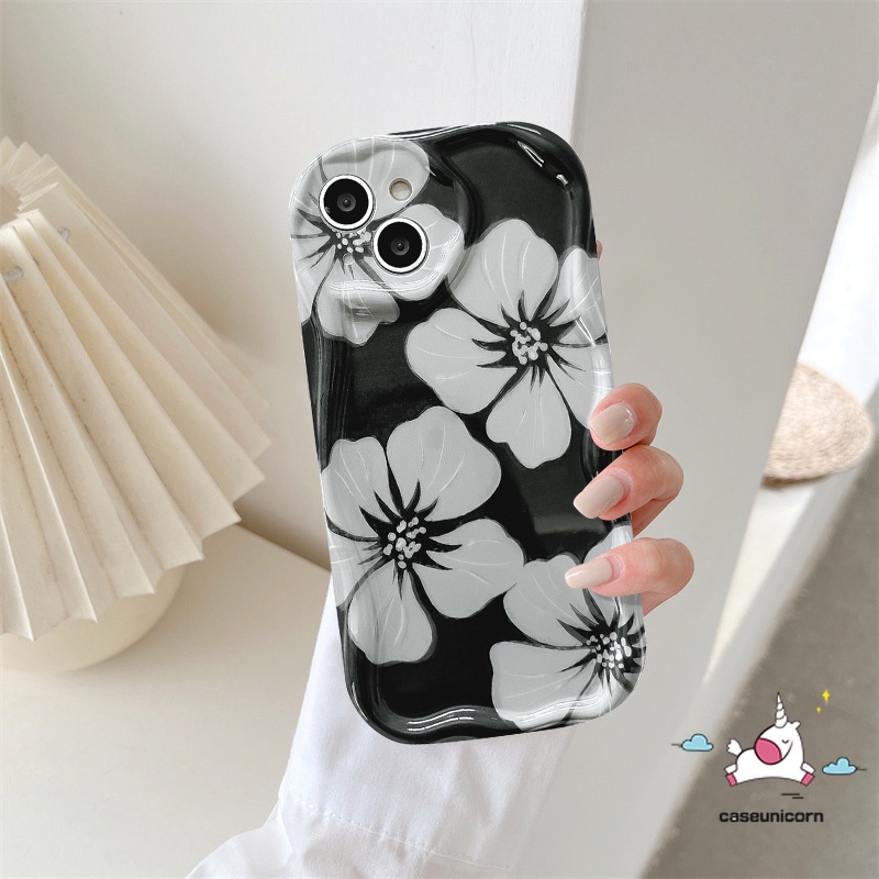 Casing Doodle Kartun Peach 3D Wavy Curved Edge Untuk Redmi 10C 9 10 9C NFC A2 9A A1 10A 9T Redmi Note 10s 11s 11 10 Pro Max Plus Poco M3 Kreatif Lukisan Minyak Art Flower Soft Tpu Case