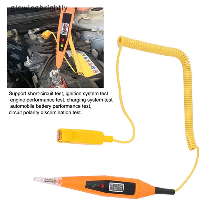 [glowingbrightly] Test Pen Pengapian Mobil Digital Display Test Pen Alat Diagnostik Listrik TFX