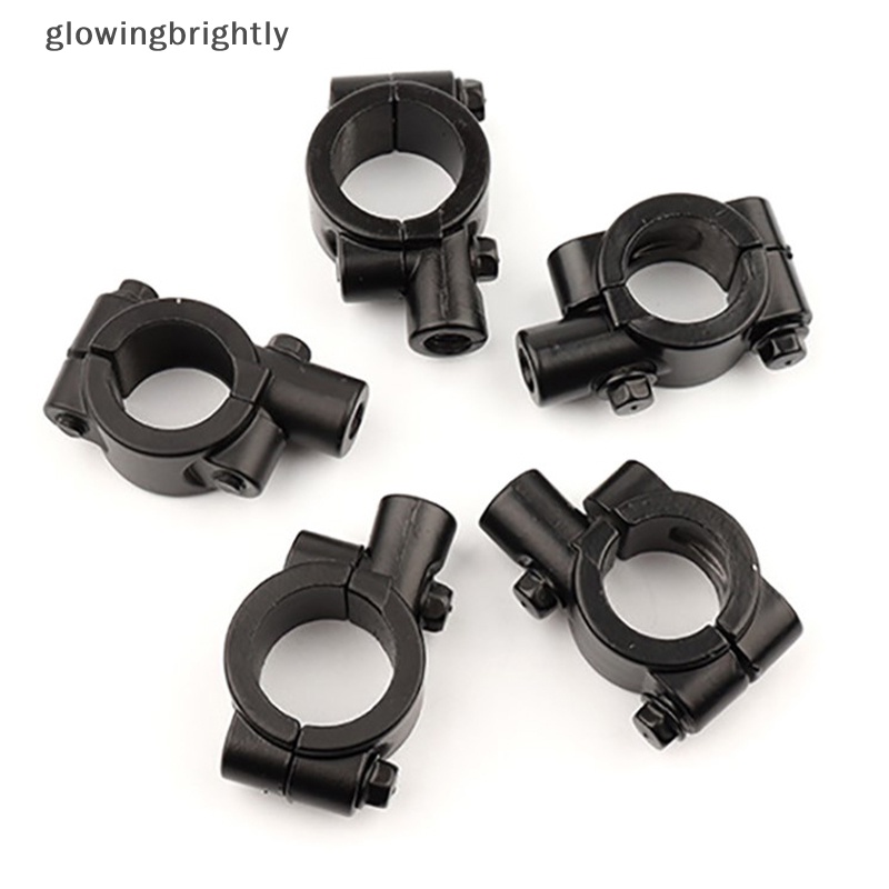 [glowingbrightly] Dudukan Stang Spion Motor Adaptor Clamp Base 8mm Hitam Aluminium Universal Alat Motor TFX