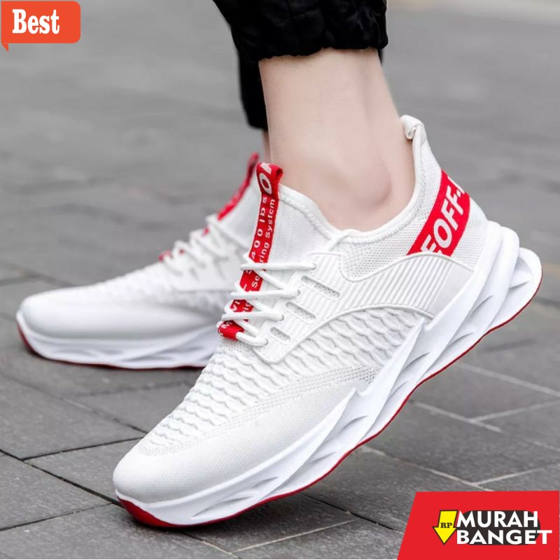 Sneakers pria terbaru- Sepatu Sneaker import vyper White